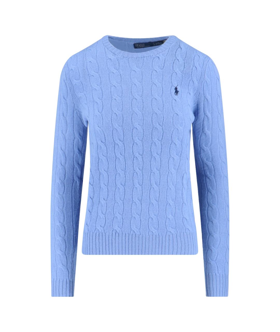 POLO RALPH LAUREN Голубой шерстяной джемпер / свитер, фото 1