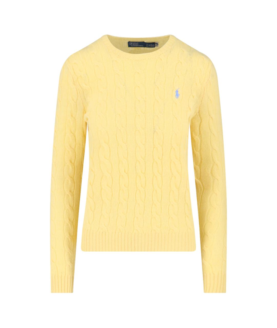POLO RALPH LAUREN Желтый шерстяной джемпер / свитер, фото 1