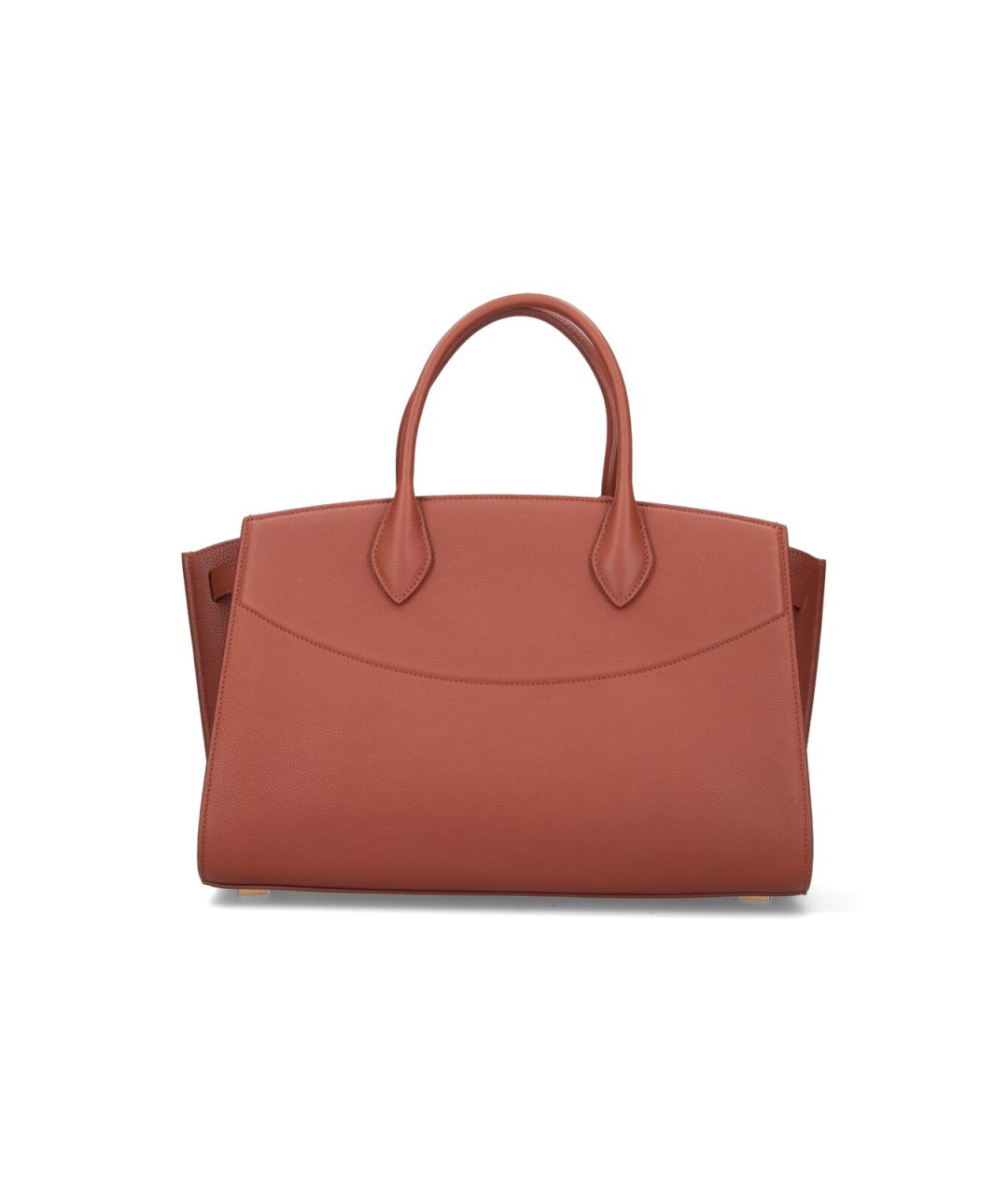 FERRAGAMO Коричневая кожаная сумка тоут, фото 3