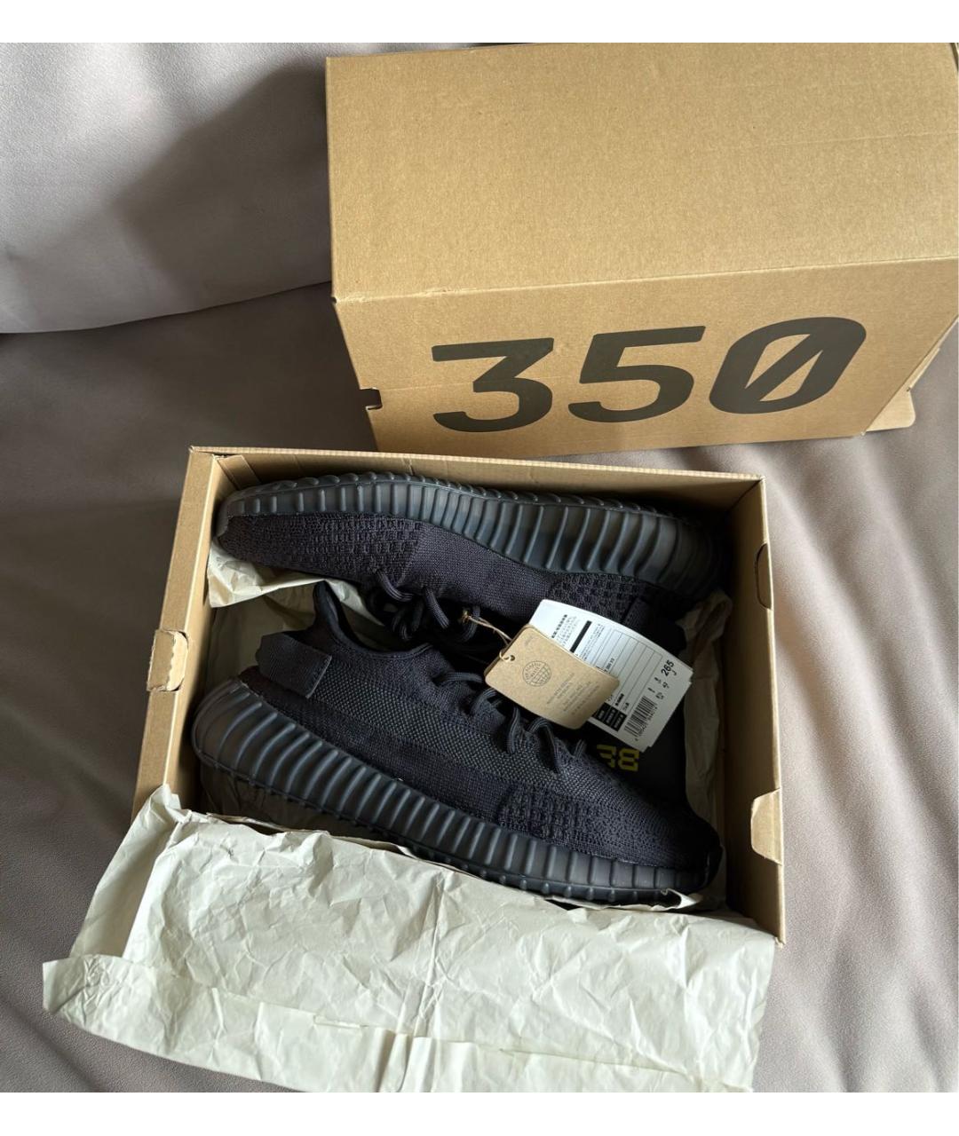 ADIDAS YEEZY Черные низкие кроссовки / кеды, фото 3