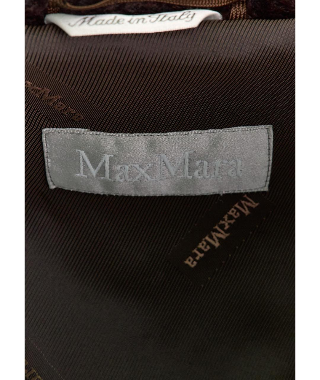 MAX MARA Коричневая шерстяная шуба, фото 4
