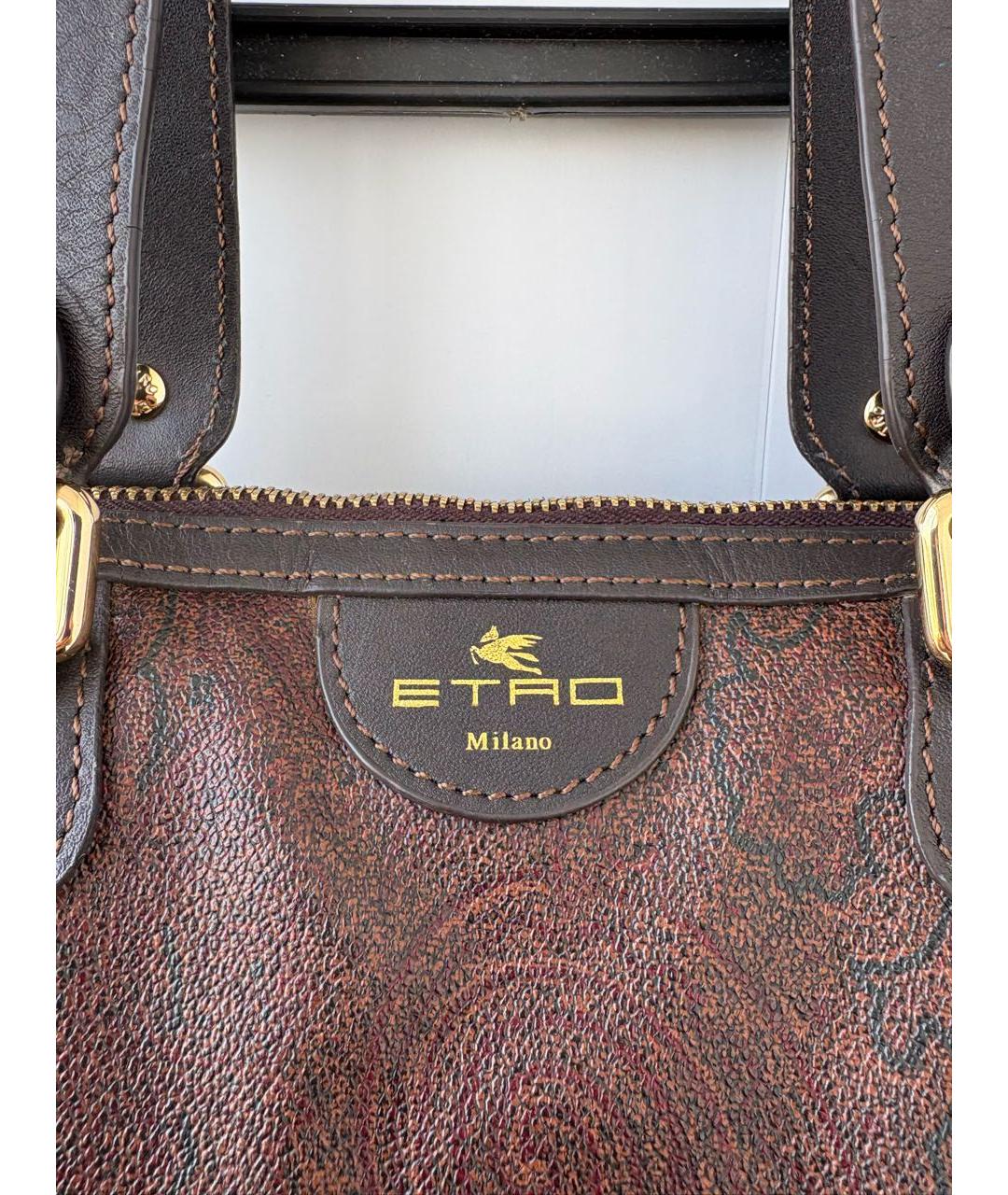 ETRO Коричневая сумка с короткими ручками, фото 4