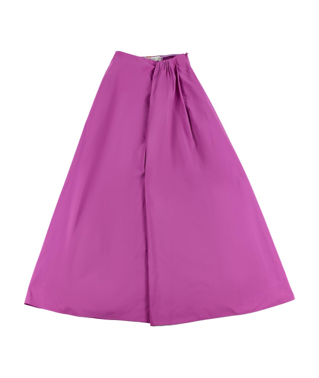 VALENTINO Фуксия хлопковая юбка макси, фото 1