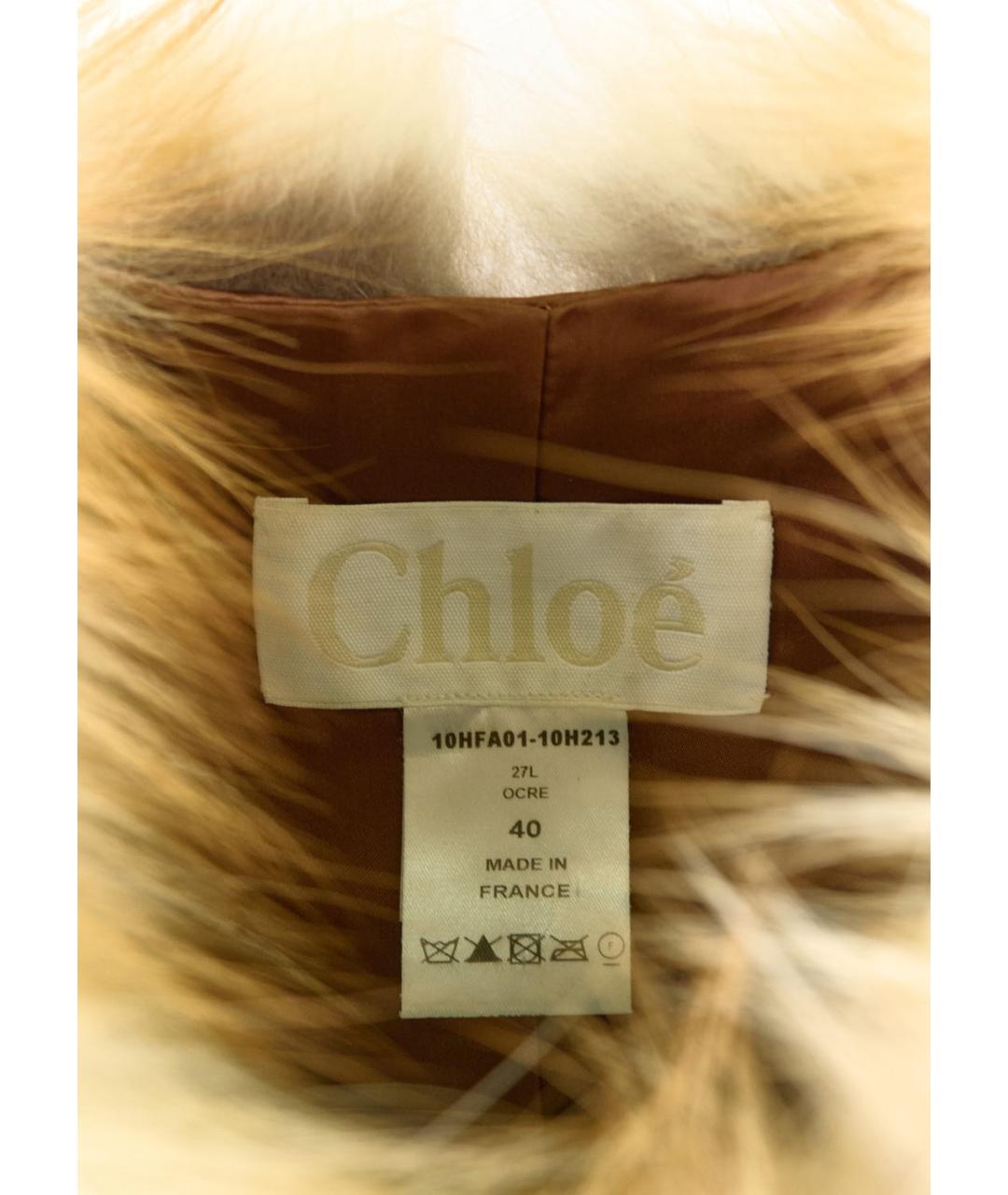 CHLOE Коричневая меховая шуба, фото 4