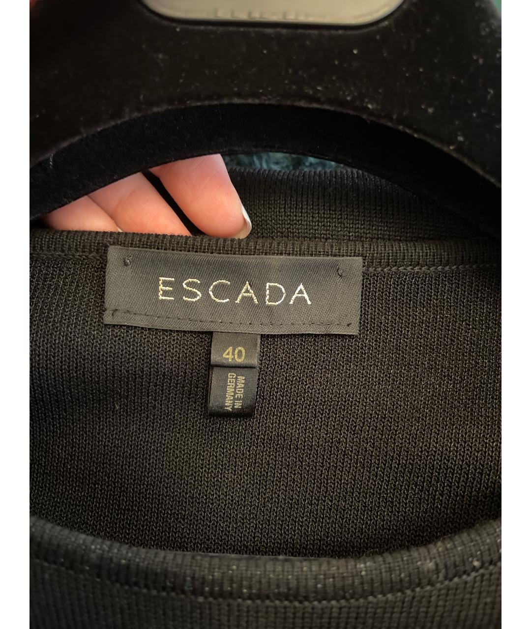 ESCADA Черный шерстяной джемпер / свитер, фото 4