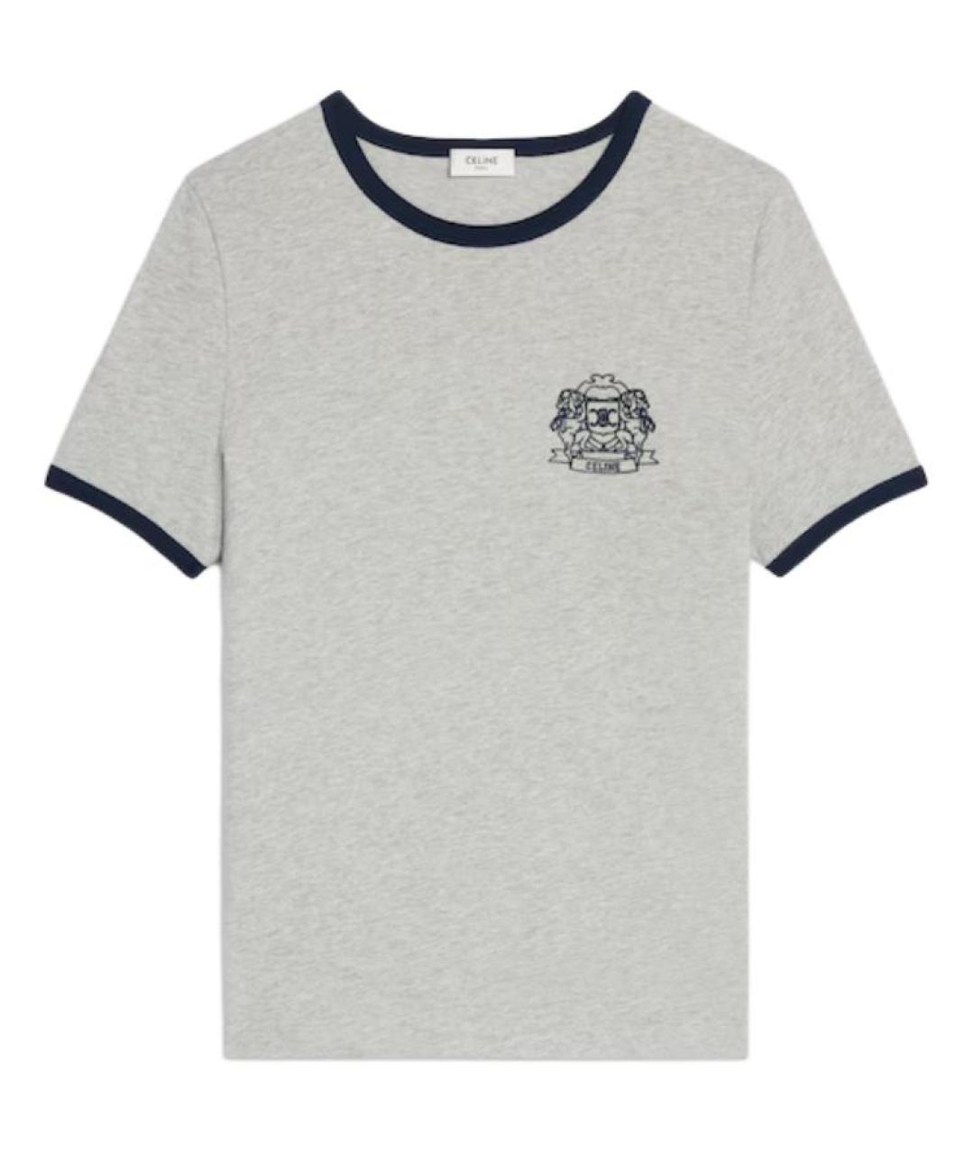 CELINE Серая хлопковая футболка, фото 1