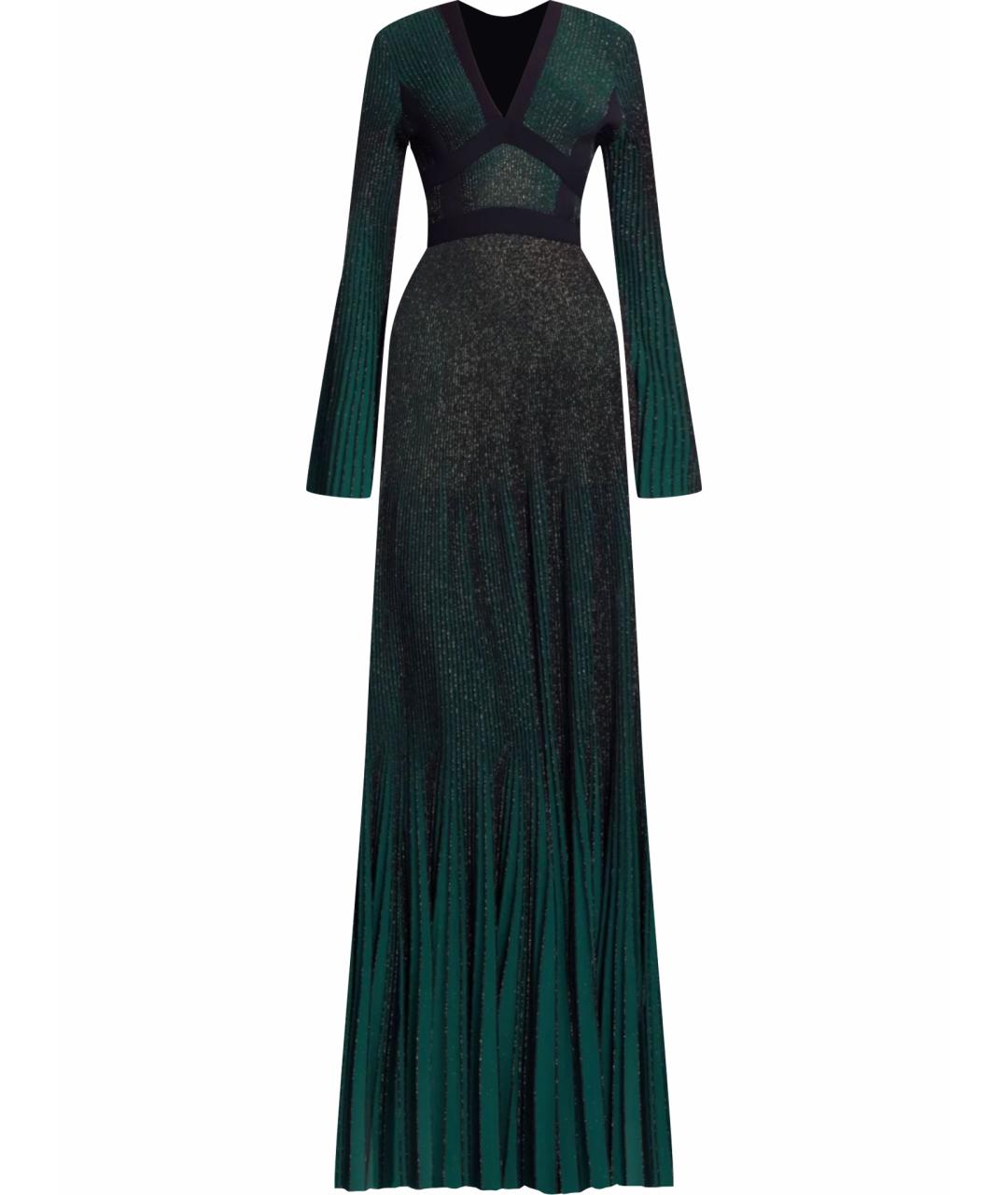 ELIE SAAB Зеленые шерстяное вечернее платье, фото 1