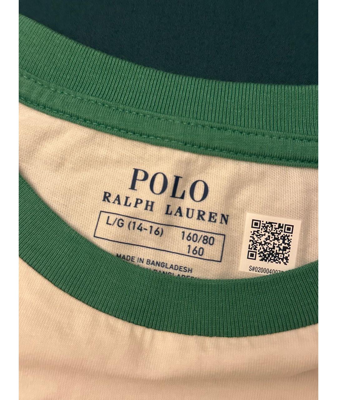 POLO RALPH LAUREN Бежевая хлопковая футболка, фото 3