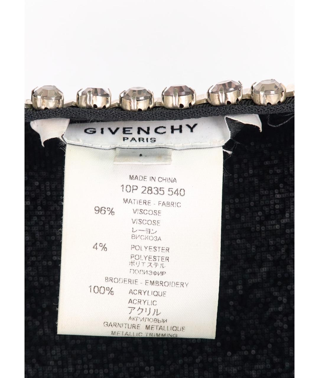 GIVENCHY Черное вискозное коктейльное платье, фото 5