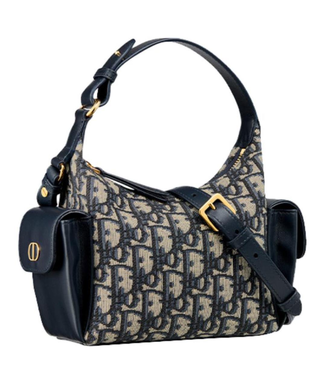 CHRISTIAN DIOR Темно-синяя сумка с короткими ручками, фото 1