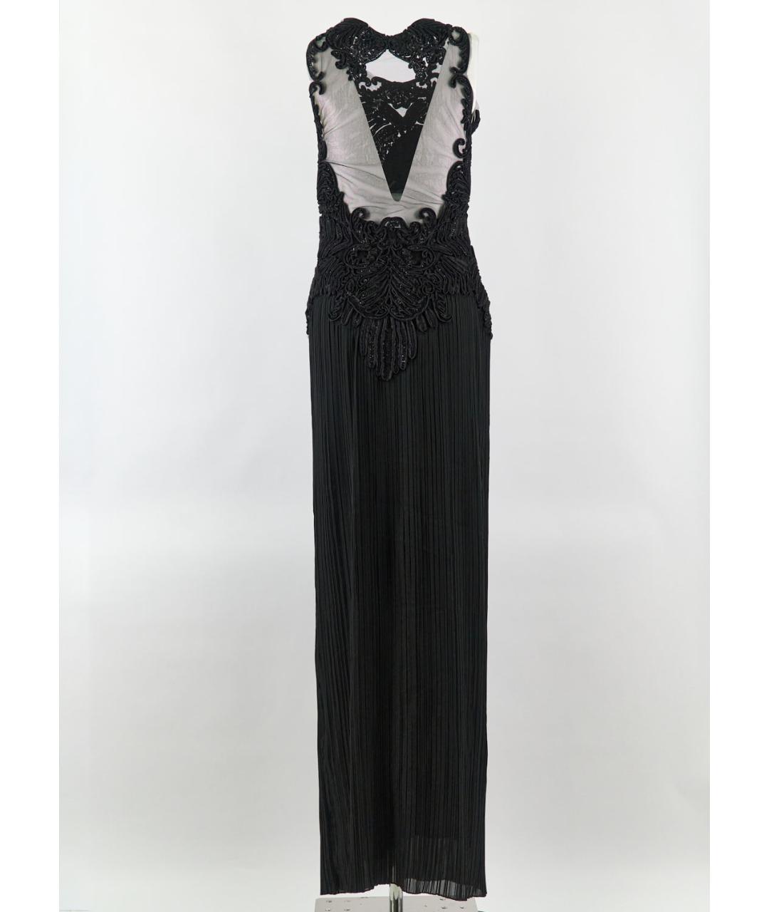 ALBERTA FERRETTI Черное вискозное вечернее платье, фото 5