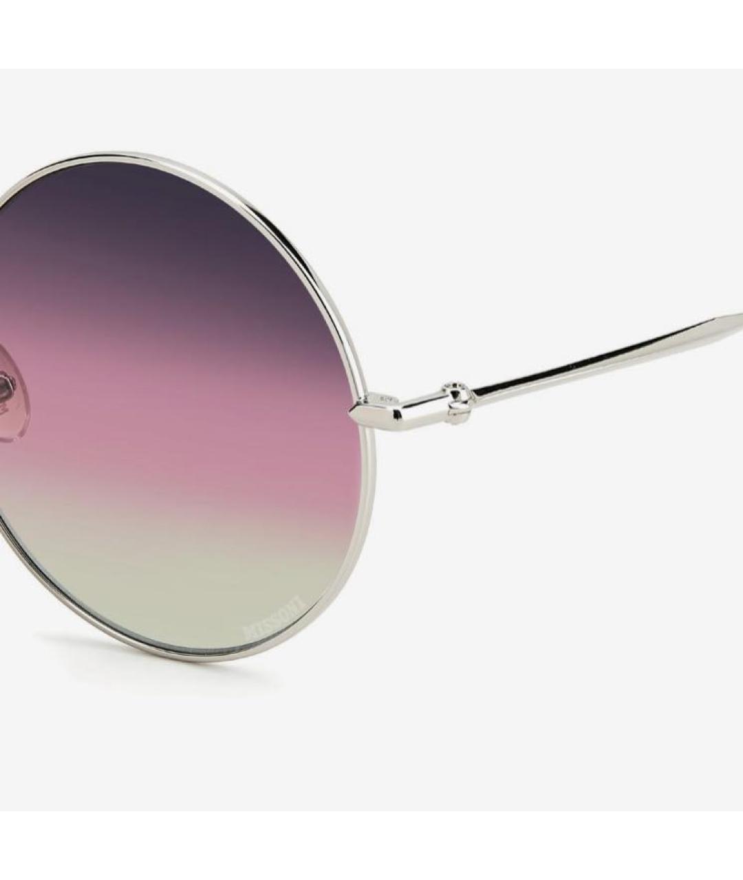 MISSONI Розовые металлические солнцезащитные очки, фото 3