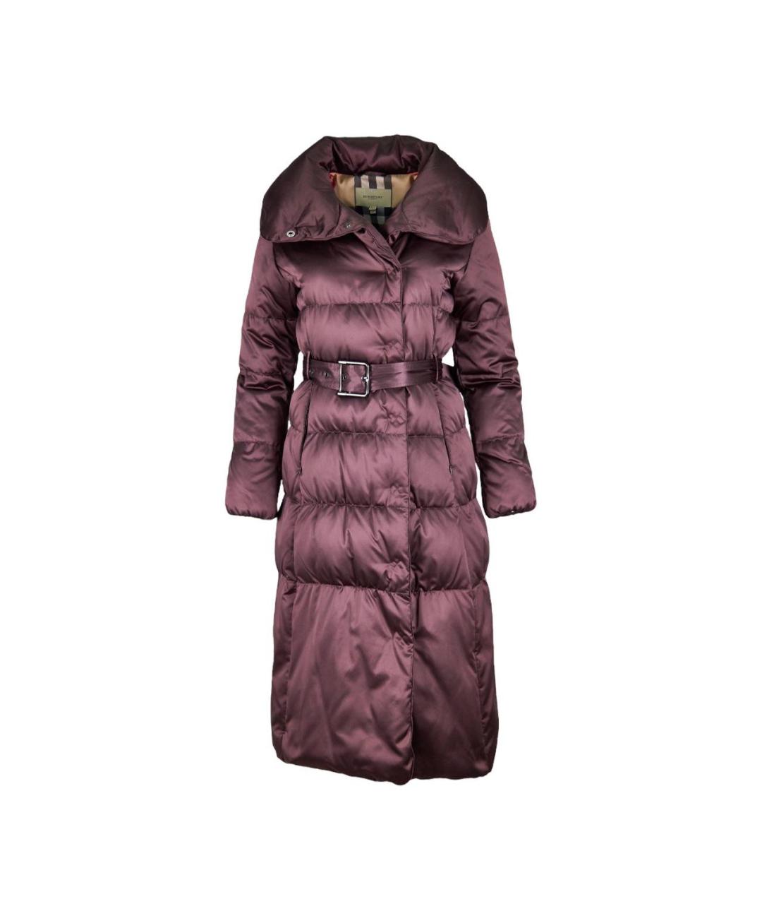 BURBERRY Бордовый полиамидовый пуховик, фото 1