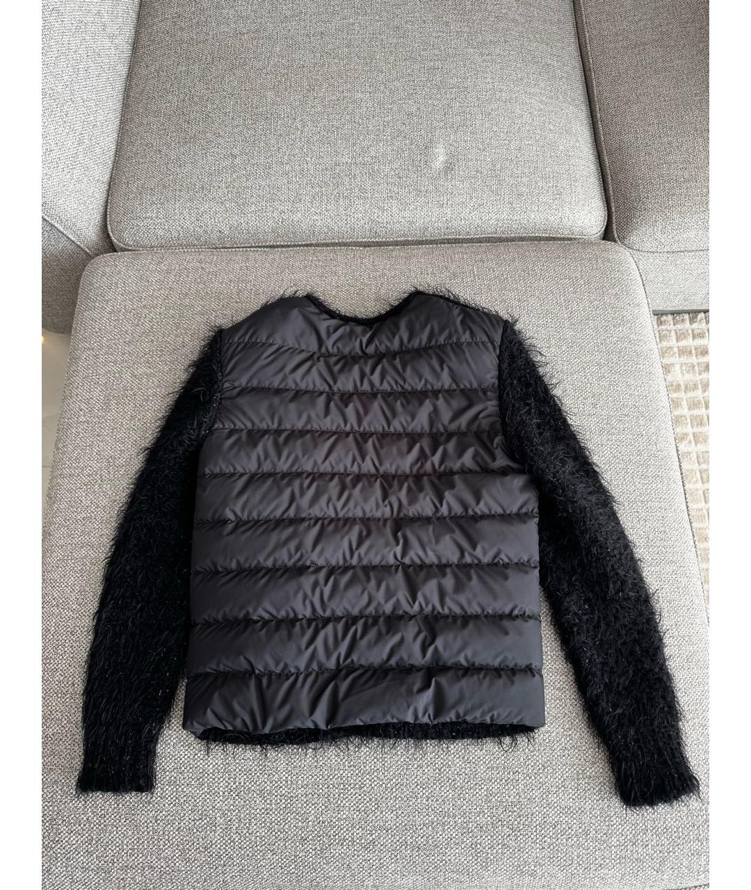 MONCLER Черная полиэстеровая куртка, фото 2