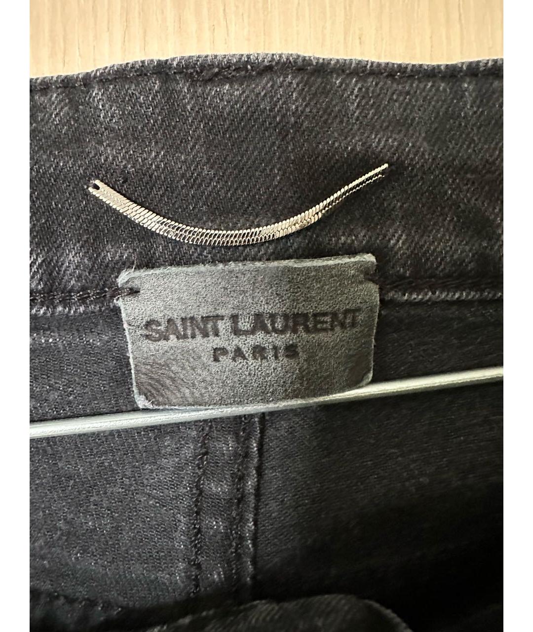 SAINT LAURENT Антрацитовые джинсы, фото 3