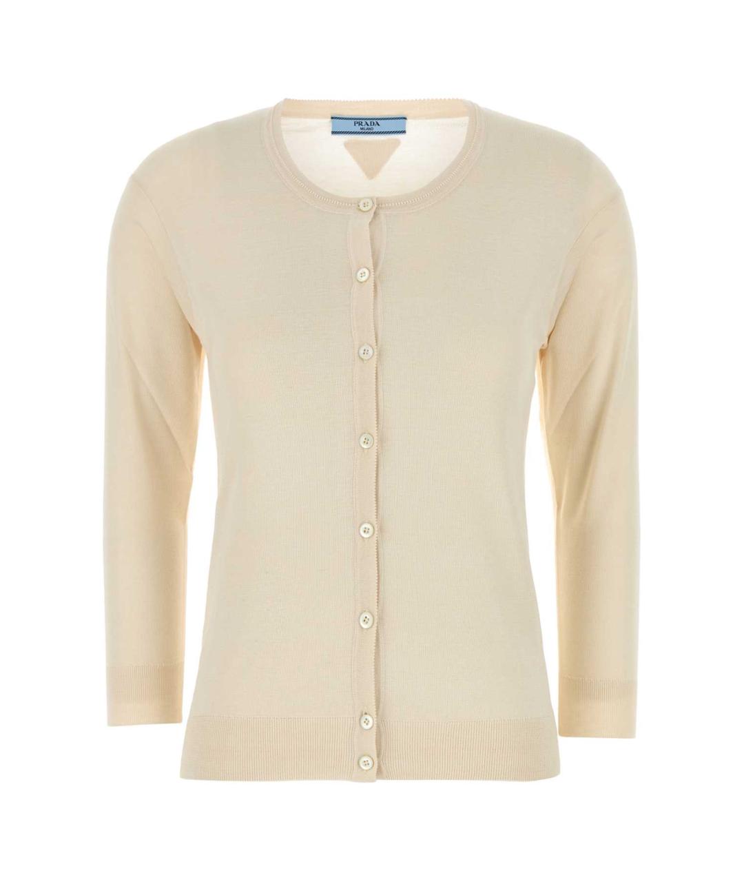 PRADA Бежевый шерстяной кардиган, фото 1