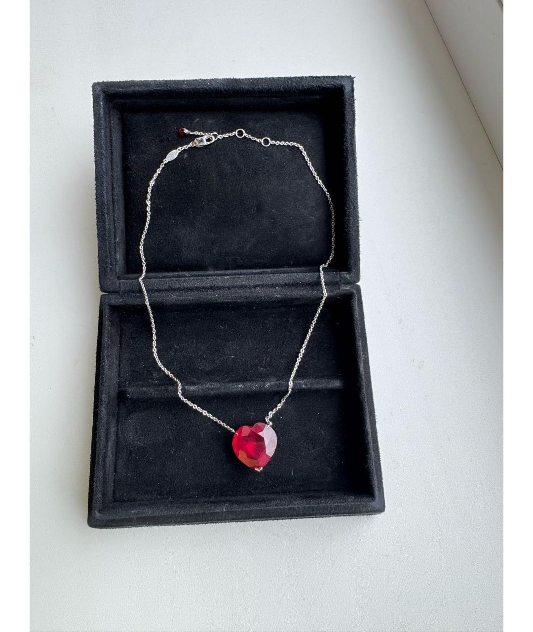 YANA JEWELLERY Бордовое колье из белого золота, фото 7