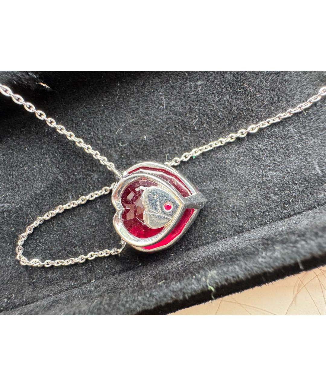 YANA JEWELLERY Бордовое колье из белого золота, фото 3