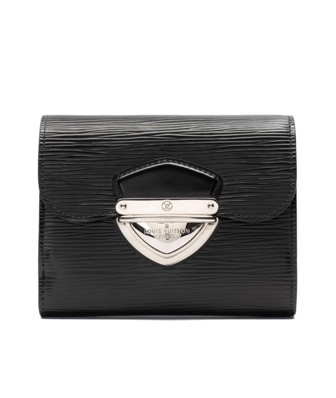LOUIS VUITTON Черный кожаный кошелек, фото 1
