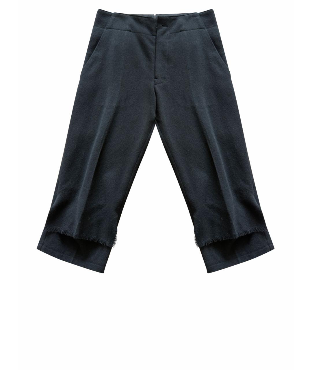 YOHJI YAMAMOTO Черные шерстяные бриджи, фото 1
