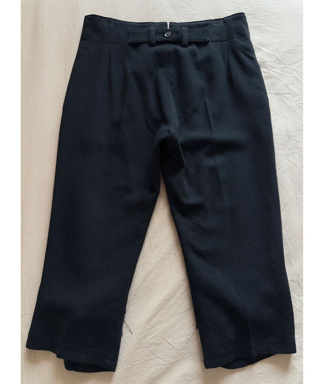 YOHJI YAMAMOTO Черные шерстяные бриджи, фото 2