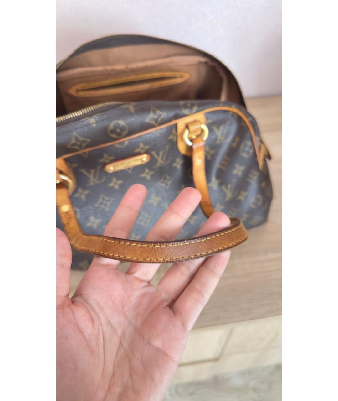 LOUIS VUITTON Коричневая кожаная сумка тоут, фото 2