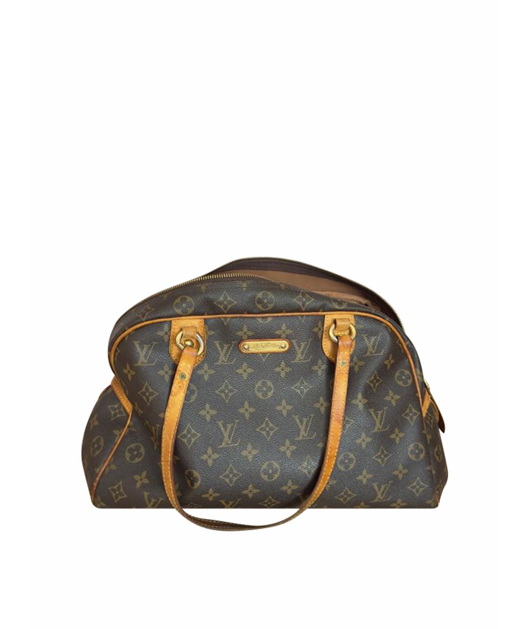 LOUIS VUITTON Коричневая кожаная сумка тоут, фото 1