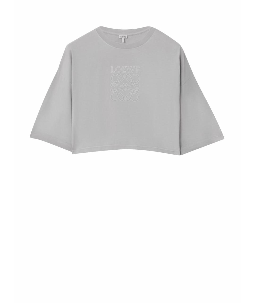 LOEWE Серая хлопковая футболка, фото 1