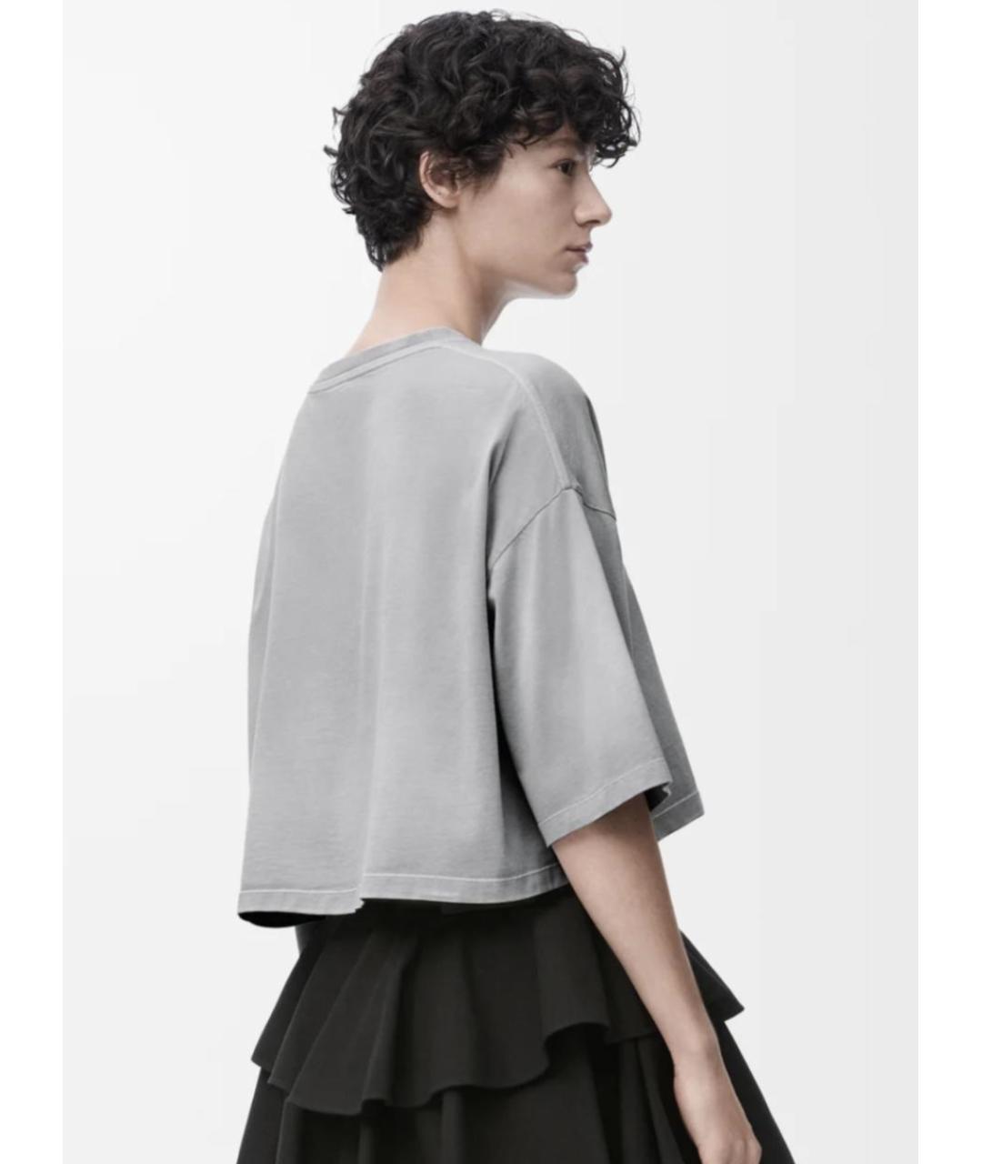 LOEWE Серая хлопковая футболка, фото 3