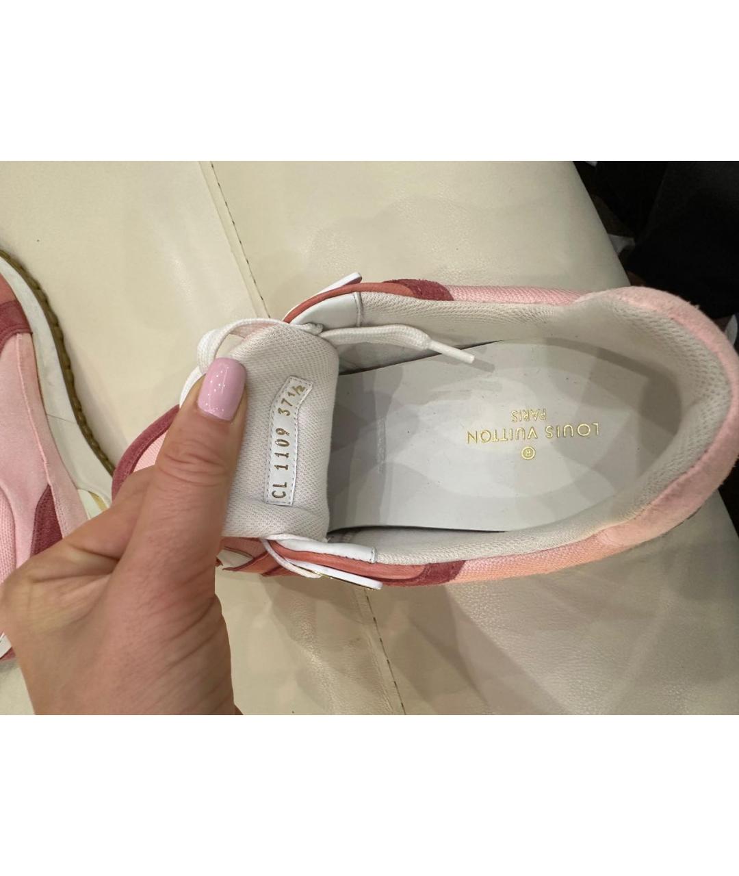 LOUIS VUITTON Розовые кроссовки, фото 7