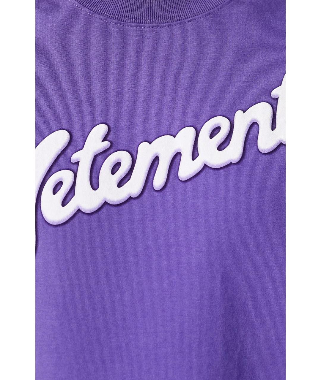 VETEMENTS Фиолетовая хлопковая футболка, фото 2