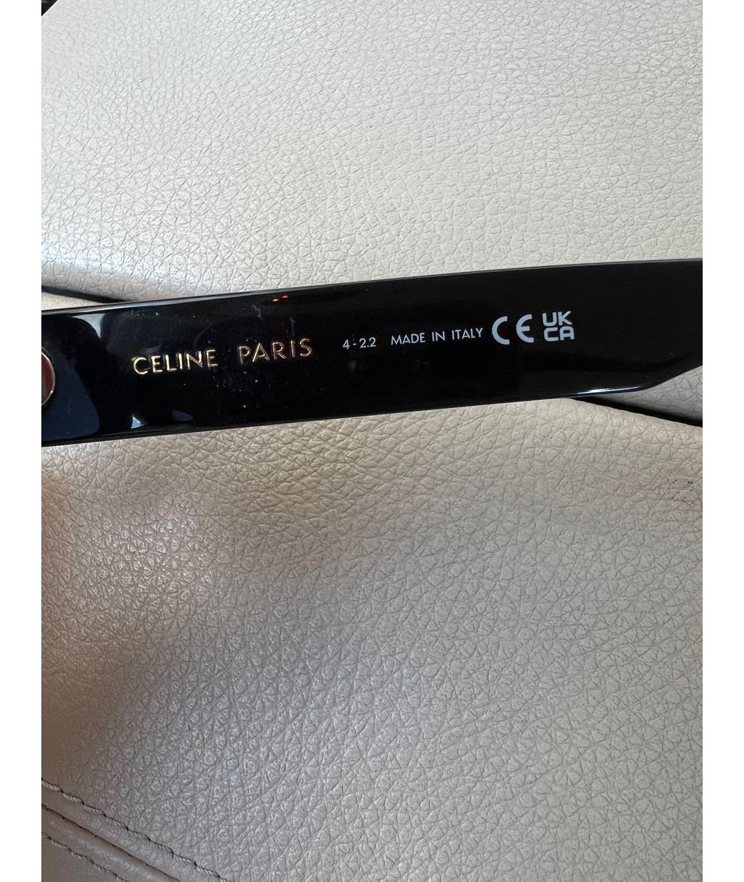 CELINE Черные пластиковые солнцезащитные очки, фото 7