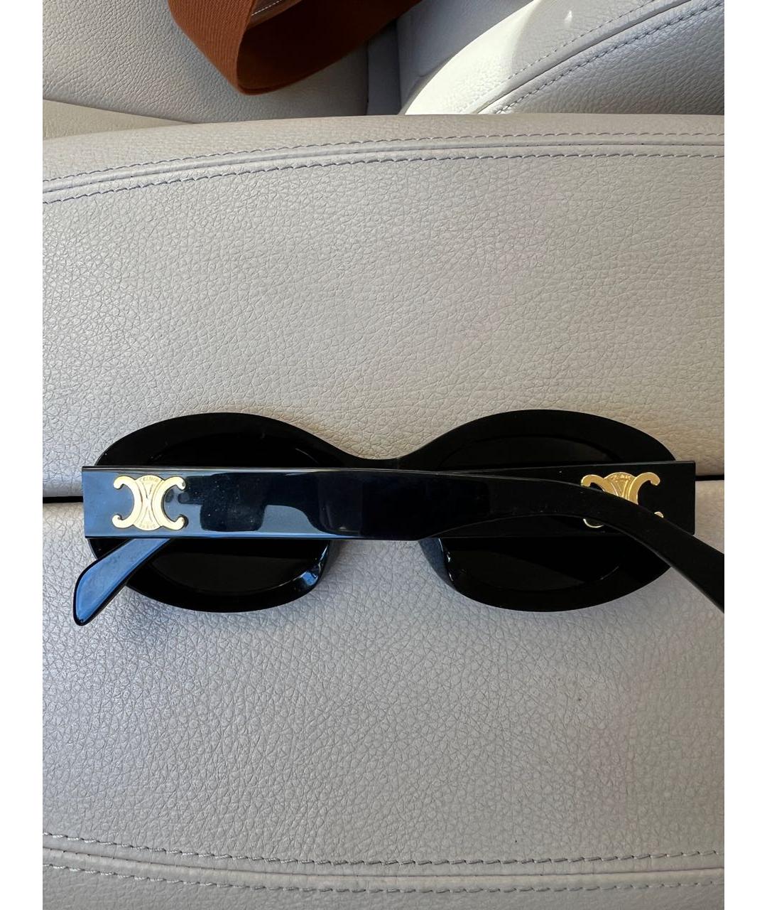 CELINE Черные пластиковые солнцезащитные очки, фото 2