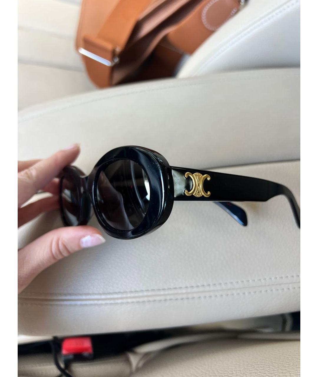 CELINE Черные пластиковые солнцезащитные очки, фото 3