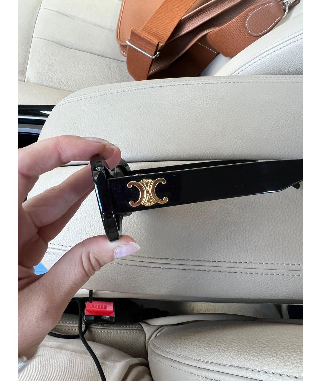 CELINE Черные пластиковые солнцезащитные очки, фото 8