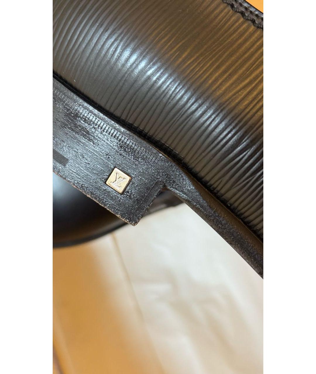 LOUIS VUITTON Черные кожаные туфли, фото 7