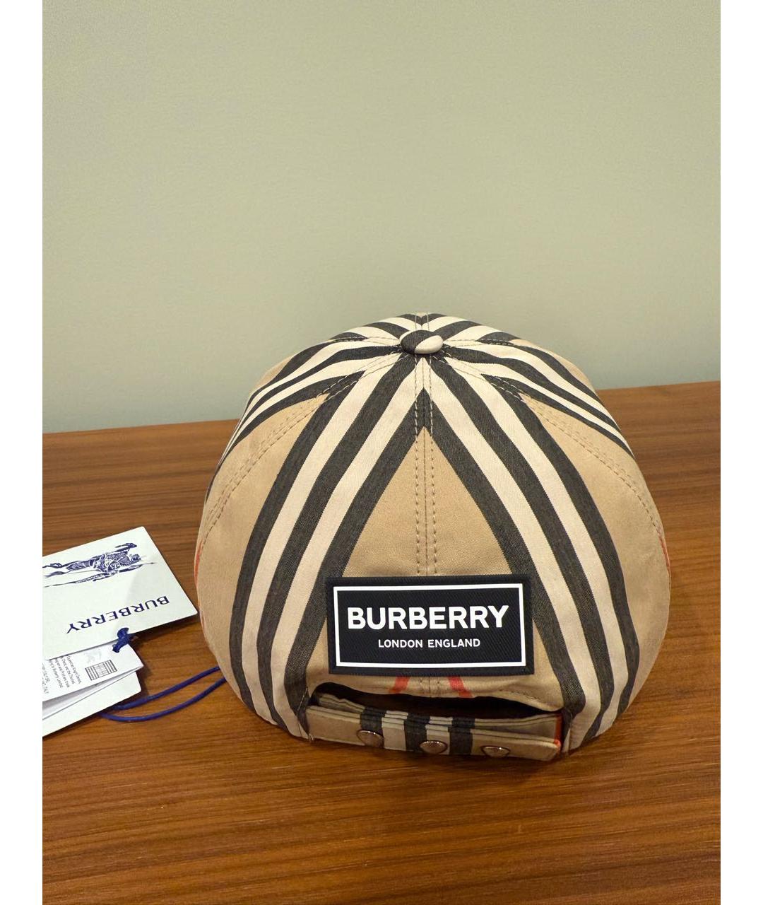 BURBERRY Бежевая хлопковая кепка, фото 3