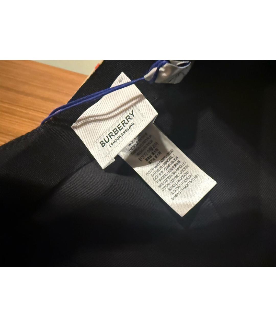 BURBERRY Бежевая хлопковая кепка, фото 4