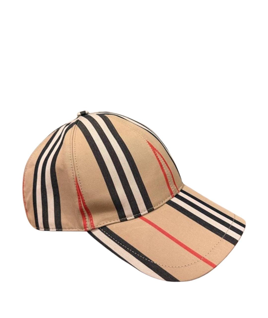 BURBERRY Бежевая хлопковая кепка, фото 1