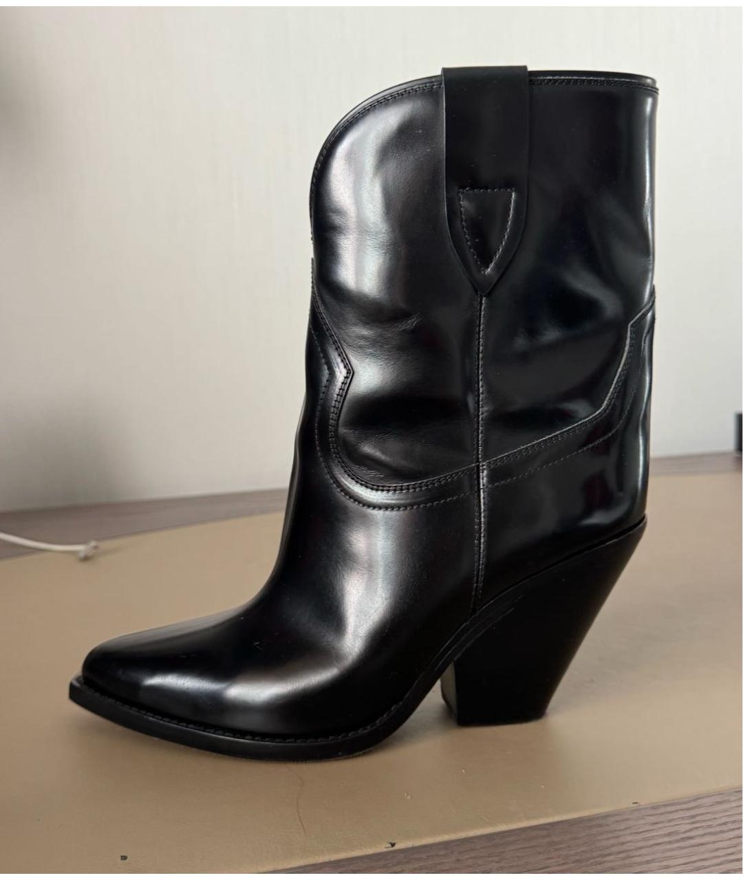 ISABEL MARANT Черные ботинки из лакированной кожи, фото 9