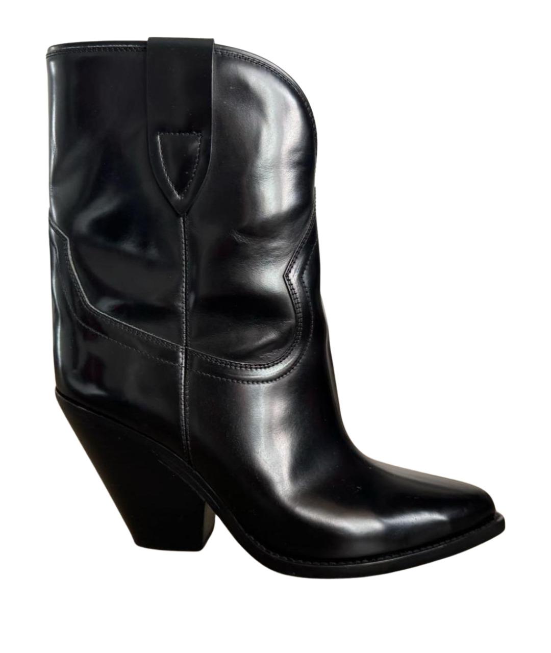 ISABEL MARANT Черные ботинки из лакированной кожи, фото 1