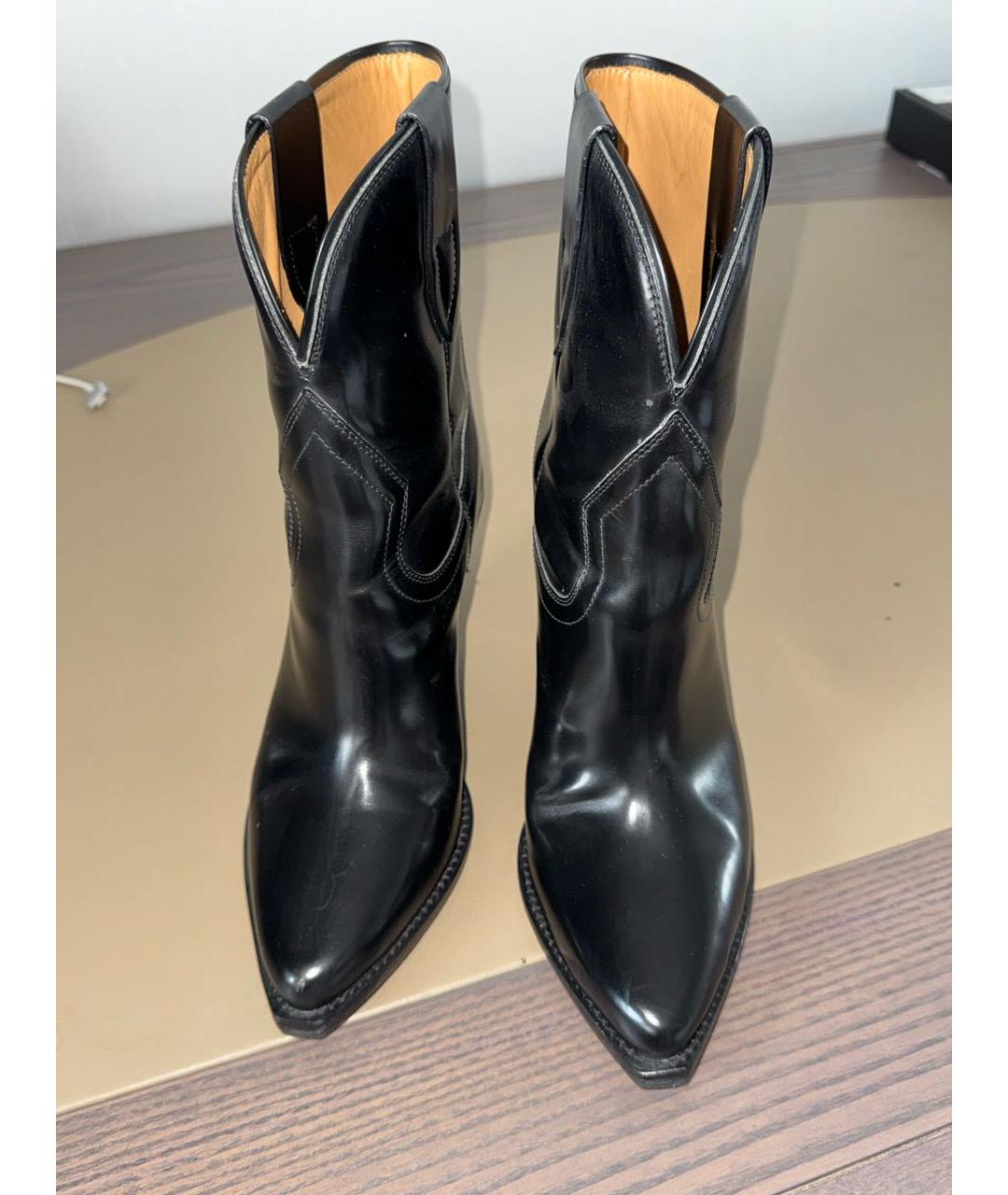 ISABEL MARANT Черные ботинки из лакированной кожи, фото 2