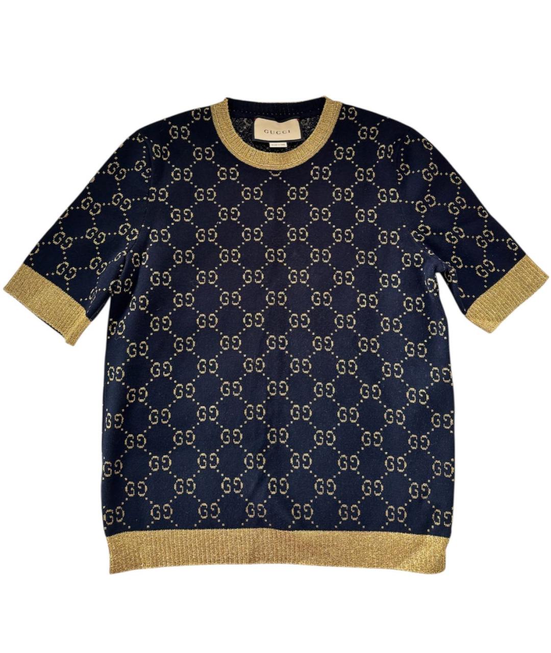 GUCCI Темно-синий хлопковый джемпер / свитер, фото 1