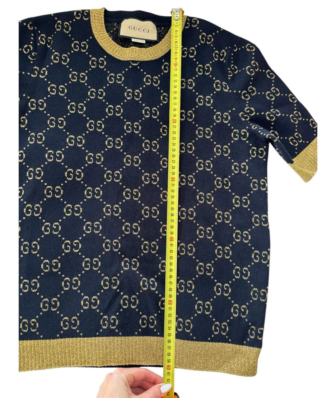 GUCCI Темно-синий хлопковый джемпер / свитер, фото 5