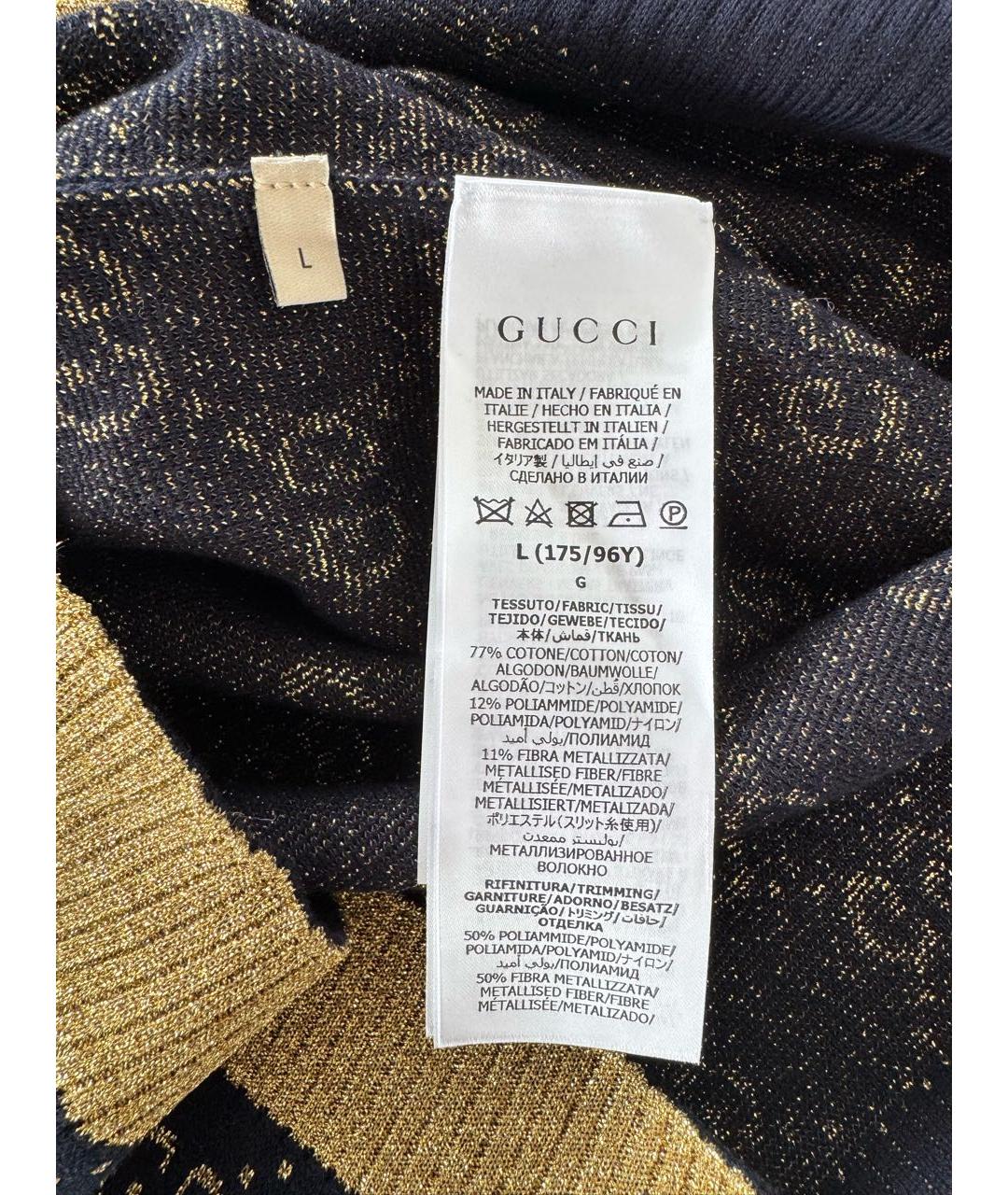 GUCCI Темно-синий хлопковый джемпер / свитер, фото 4