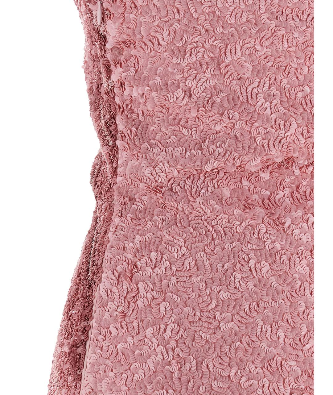 BALMAIN Розовое шелковое коктейльное платье, фото 4
