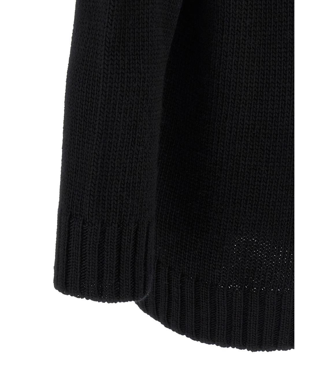 YOHJI YAMAMOTO Черный шерстяной джемпер / свитер, фото 4