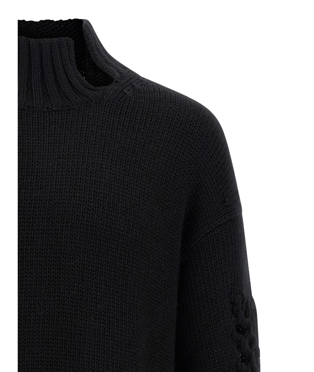YOHJI YAMAMOTO Черный шерстяной джемпер / свитер, фото 3