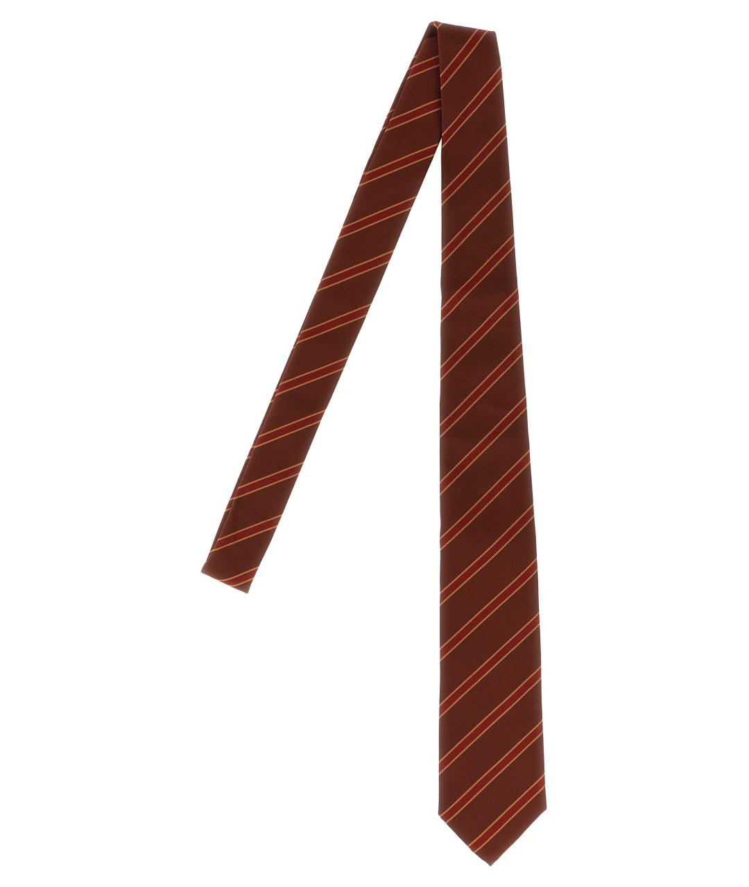 AURALEE Бордовый шелковый галстук, фото 1