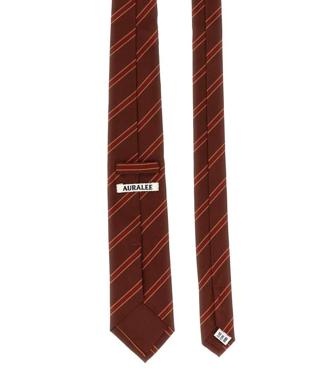 AURALEE Бордовый шелковый галстук, фото 2